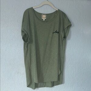 Hay Olive Short Sleeve Women's Top